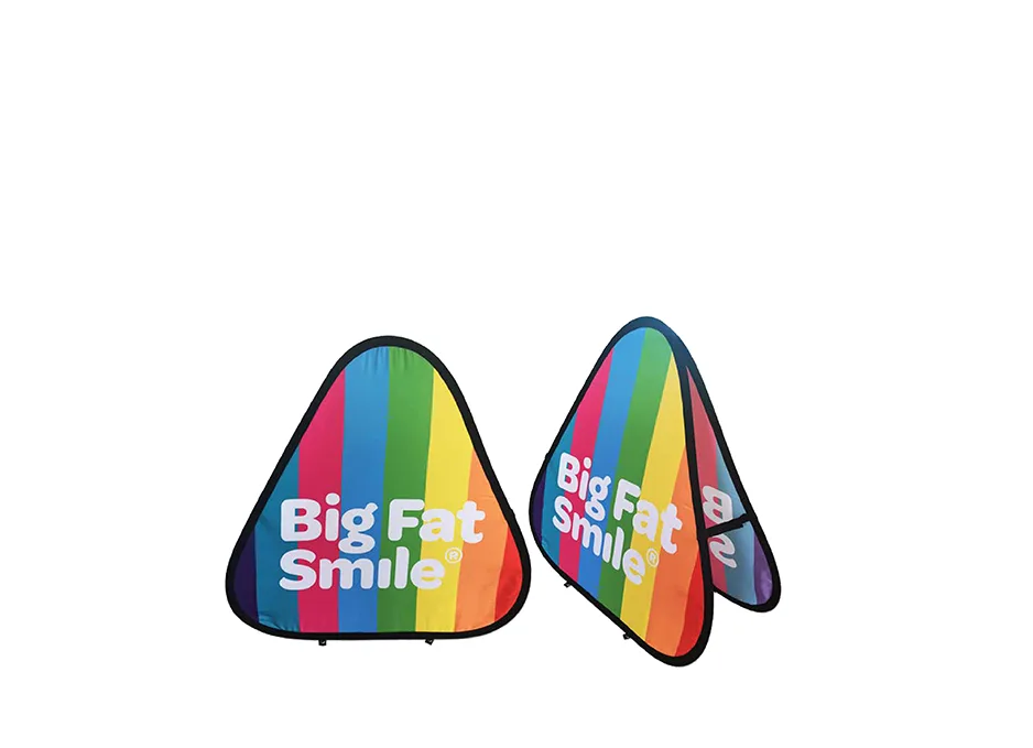 Basic RGB triangle pop banner