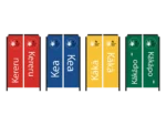 Custom rectangle flag signs for Raumati South School
